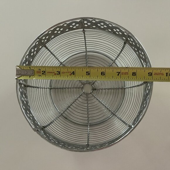 Silver Metal Wire Weaved Bread Fruit Bowl Basket Decorative Centerpiece - Picture 5 of 9